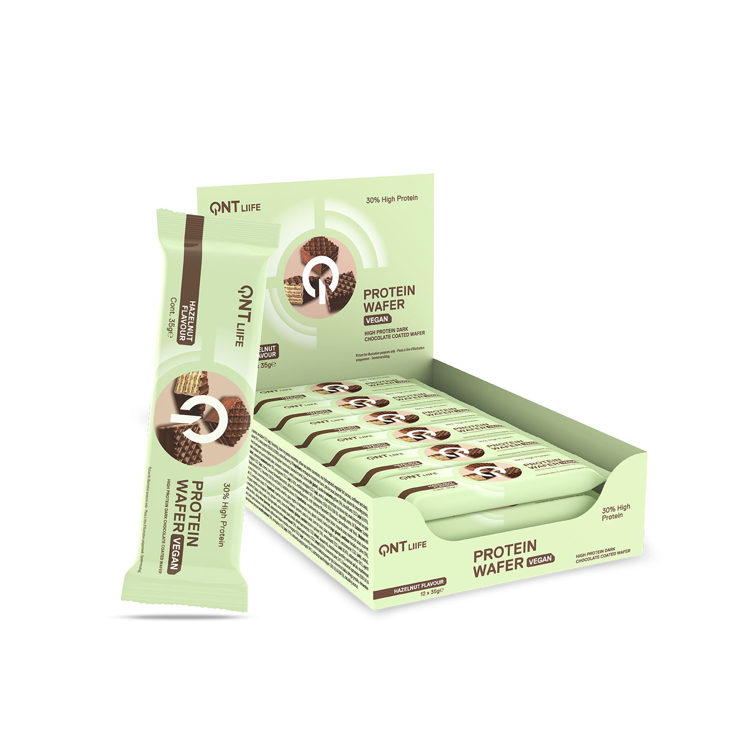 Vegan Protein wafer Hazelnut | 12 x 35 g